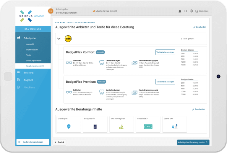 ARAG Krankenversicherung mit bKV auf Xempus-Plattform live
